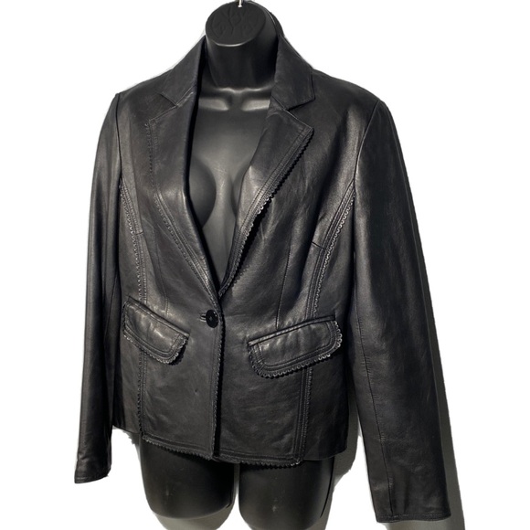 Anne Klein Jackets & Blazers - Anne Klein Leather Jacket size 4